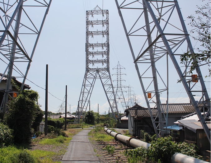 写真：三池炭鉱専用鉄道敷跡