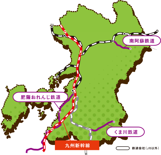ローカル線列車の路線図