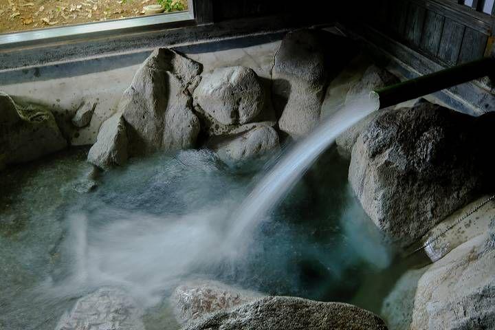 写真：温泉の入水風景