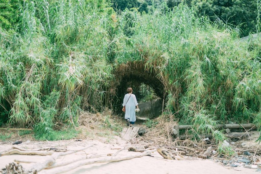 写真：森の中のトンネル