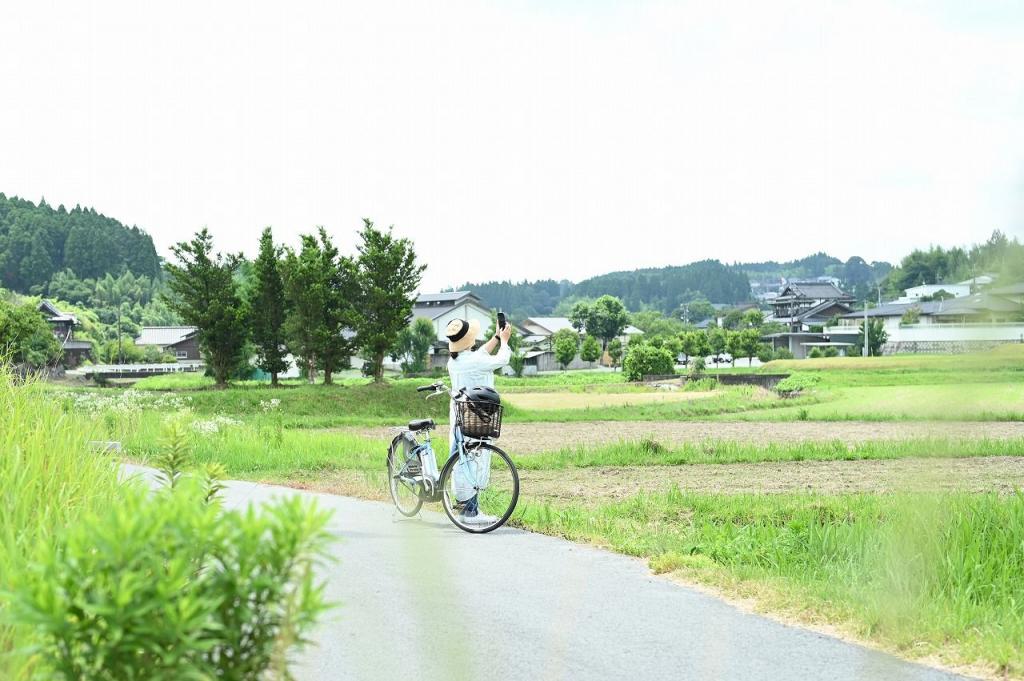 写真：レンタサイクルで爽快サイクリング