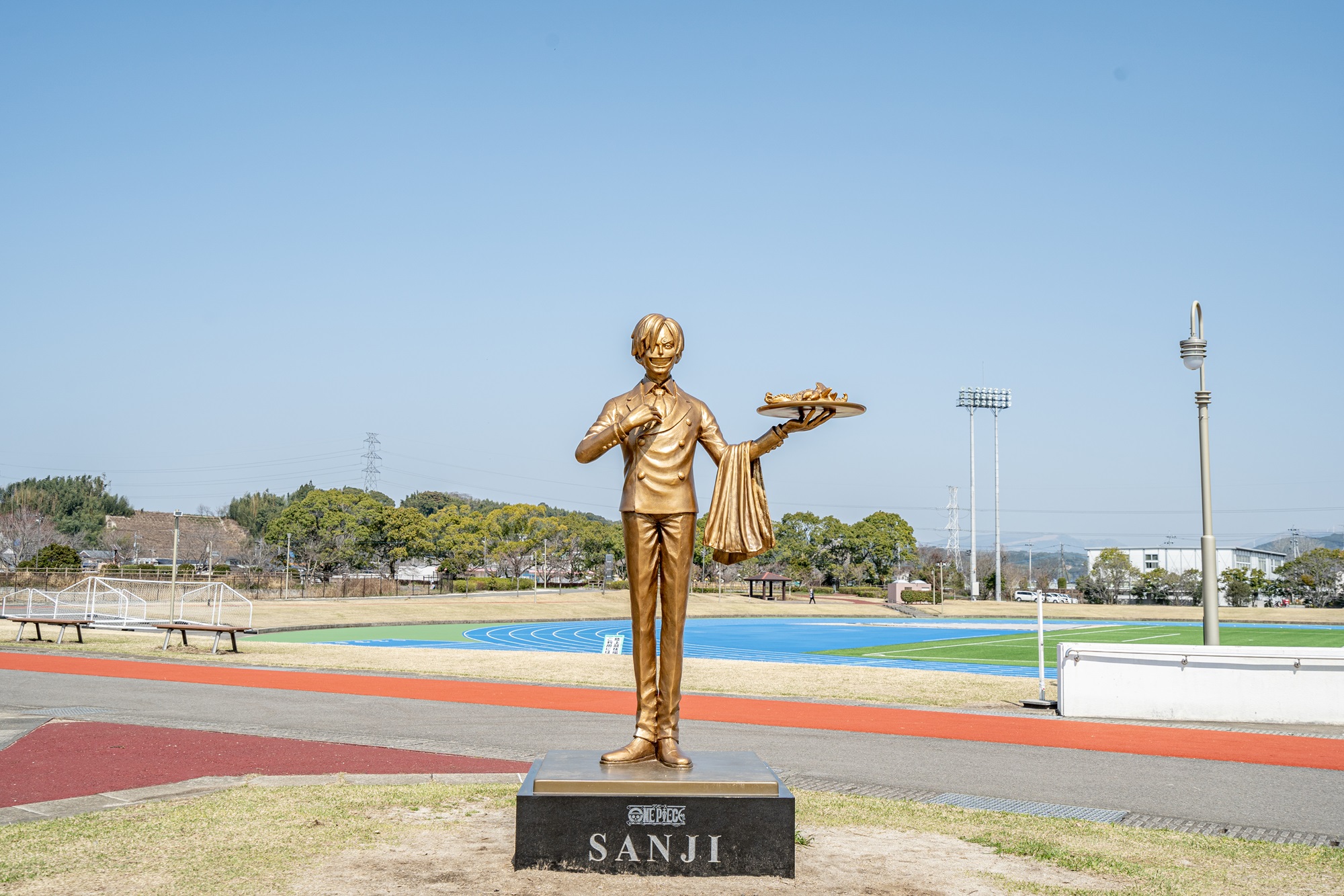 Sanji statue — ONE PIECE Kumamoto Revival Project
