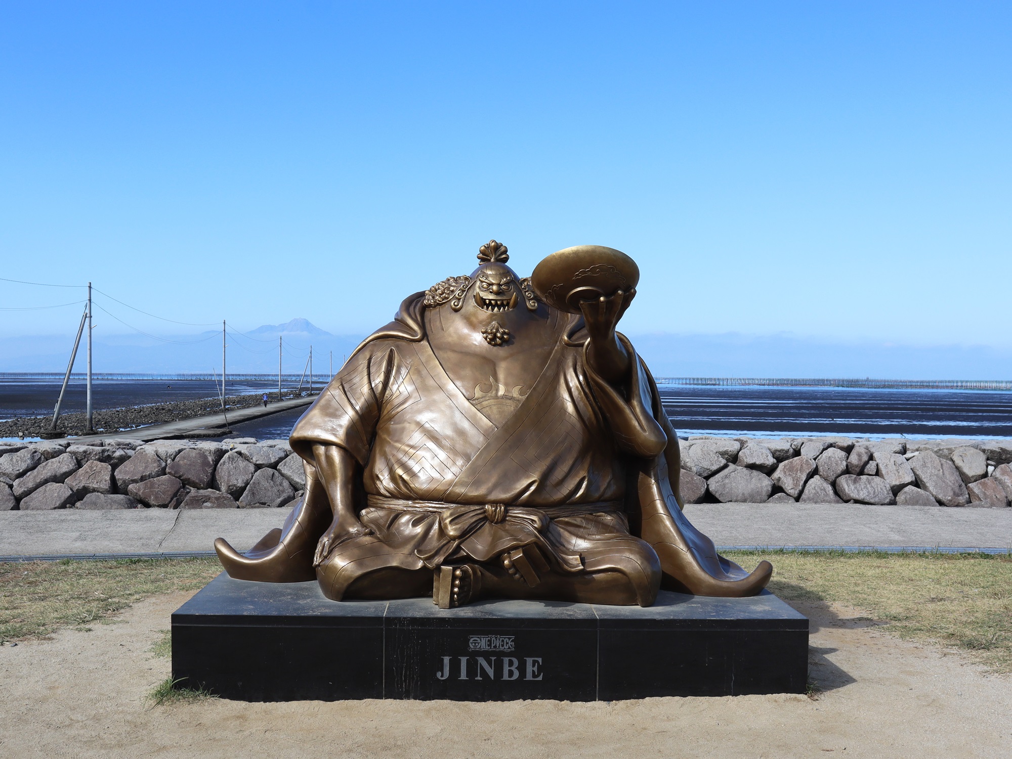 Jinbe statue — ONE PIECE Kumamoto Revival Project
