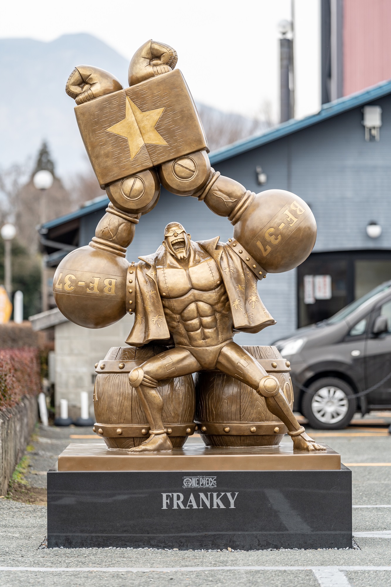 Franky statue — ONE PIECE Kumamoto Revival Project