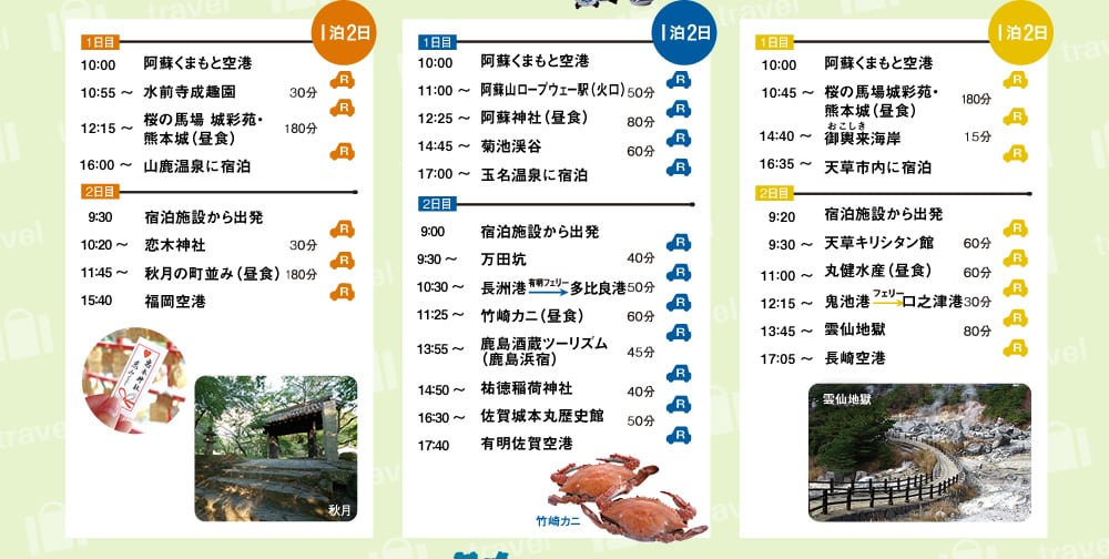 福岡、佐賀、長崎のおすすめコース