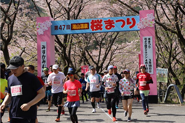 日本一の桜の里「花より団子マラソン」