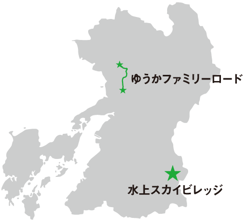 熊本県内のおすすめ練習コース地図