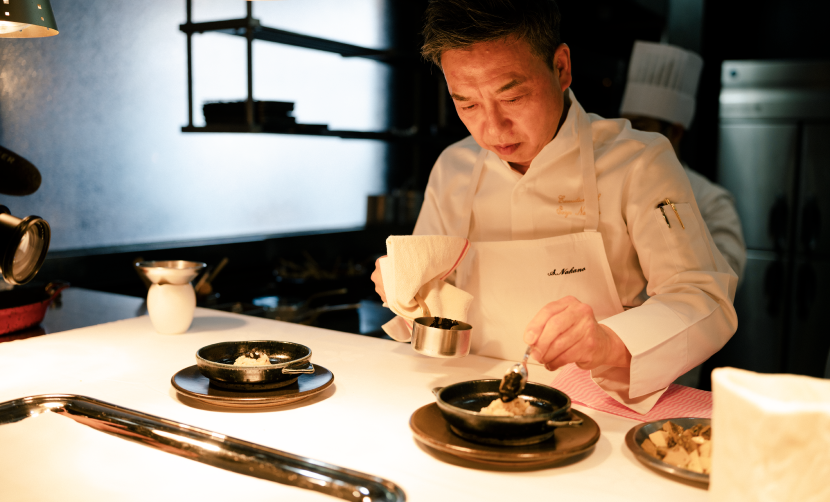 阿蘇をイメージした一皿