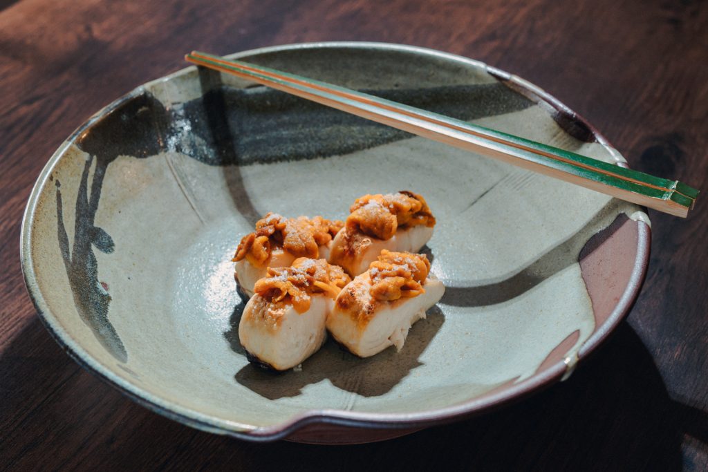 焼き物：サワラのウニ焼き