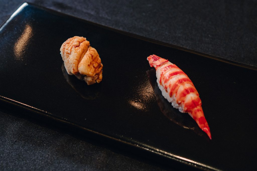 車海老と煮穴子の寿司