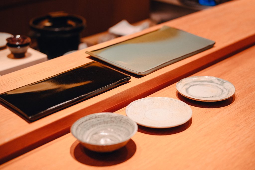 萩見窯の特注皿