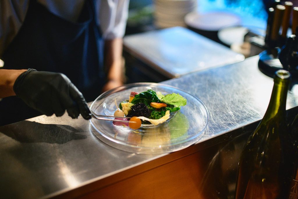 野菜の盛り付け