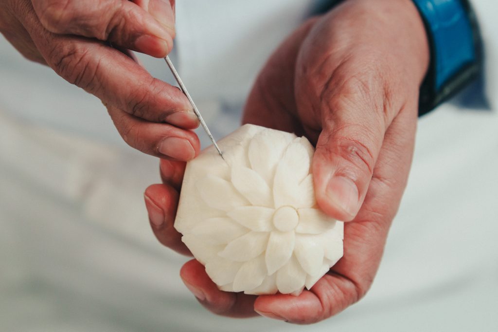 菊蕪の盛り付け